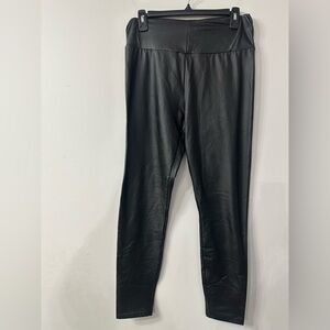 SHEIN Black Faux Leather Leggings